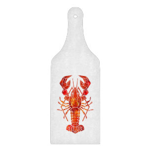 Roter polygonal Hummer Schneidebrett