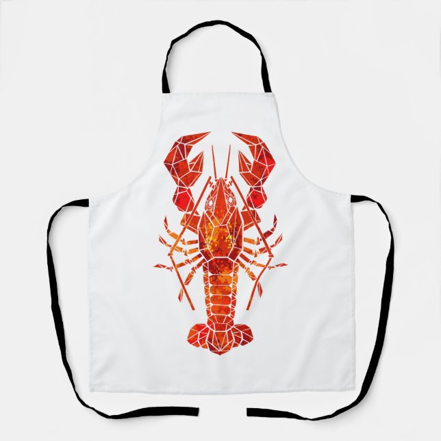 Roter polygonal Hummer Schürze (Vorderseite)
