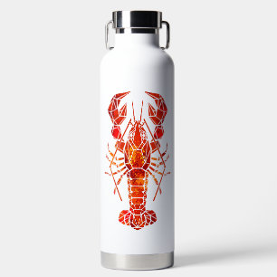 Roter polygonal Hummer Trinkflasche