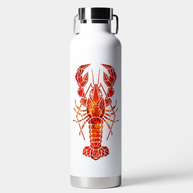 Roter polygonal Hummer Trinkflasche (Vorderseite)