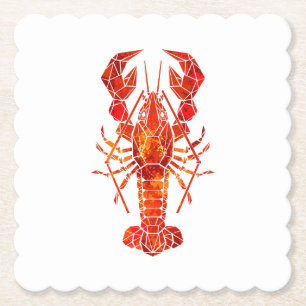 Roter polygonal Hummer Untersetzer
