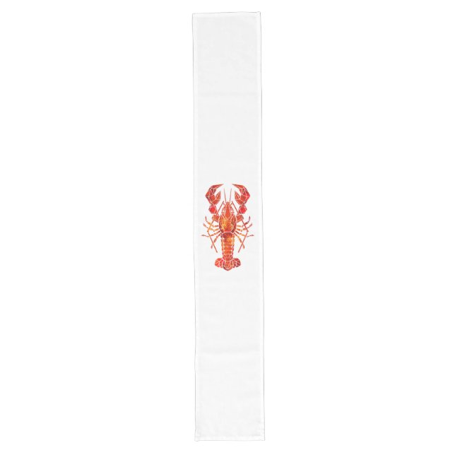 Roter polygonaler Hummer Großer Tischläufer (Vorderseite)