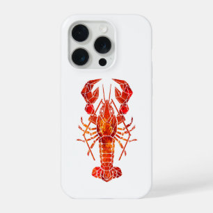 Roter polygonaler Hummer iPhone 15 Pro Hülle
