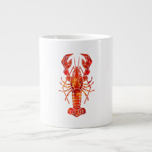 Roter Polygonaler Hummer Jumbo-Tasse