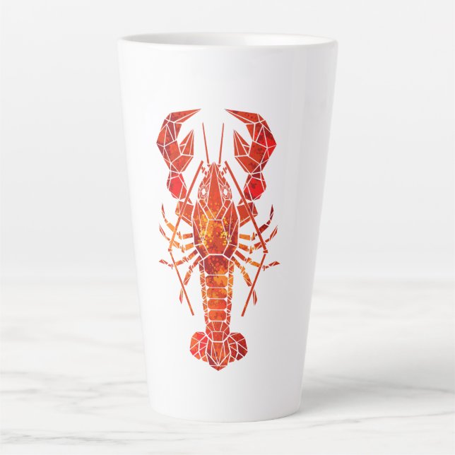 Roter Polygonaler Hummer Milchtasse (Vorderseite)