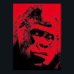 Roter Pop Poster<br><div class="desc">Digital Computer Animal Art - Uni Pop Kunst - Wilde Tiercomputer Bilder</div>