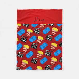 Roter Popcorn-individuelle Name-Symbol Fleecedecke