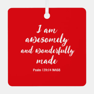 Roter positiver biblischer Affirmations-Platz Ornament Aus Metall
