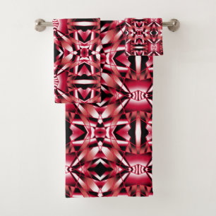 Roter Power Perspektive Farbverlauf Feine Kunst Badhandtuch Set