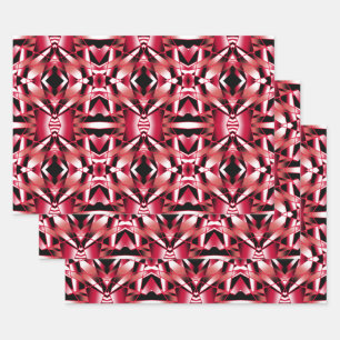 Roter Power Perspektive Farbverlauf Feine Kunst Geschenkpapier Set