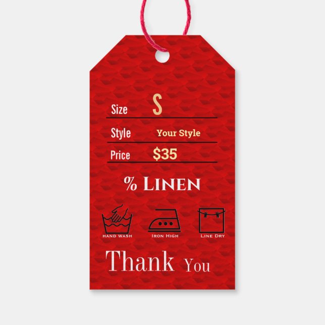 Roter Preis  Geschenkanhänger (Rückseite)