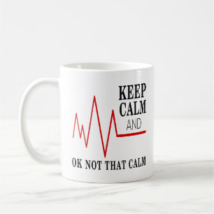 Roter Puls behalten ruhiges Kaffeetasse