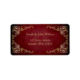 Roter Rahmen Adressaufkleber