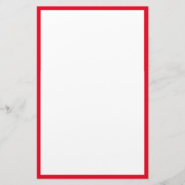 Roter Rand Edges Solid White Background Briefpapier (Vorderseite)