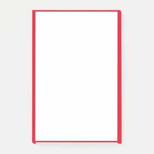 Roter Rand Edges Solid White Background Post-it Klebezettel