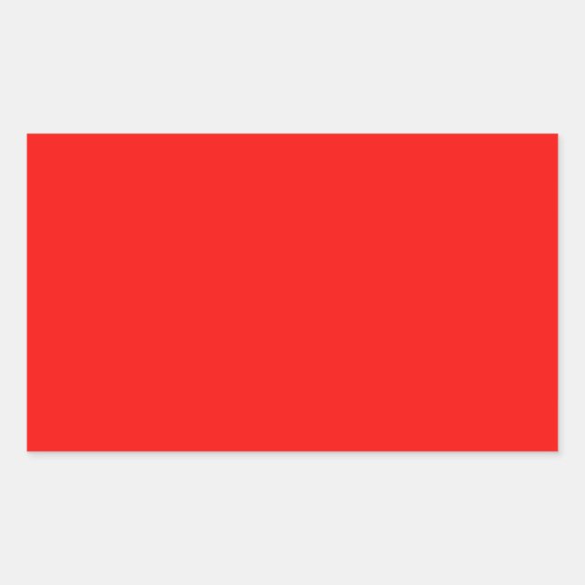 Roter Rechteckkleber Rechteckiger Aufkleber (Vorderseite)