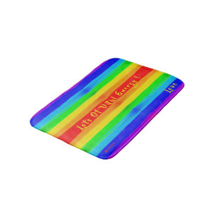 Roter Regenbogen Orange Gelbe Badematte