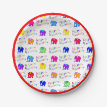 Roter Regenbogenfarben Cartoon Elefanten Kindergeb