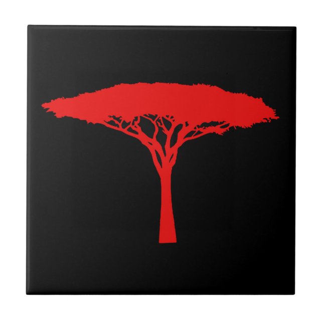 Roter Regenschirm Fliese (Vorderseite)