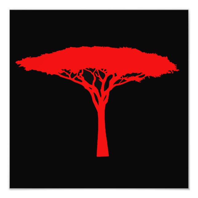 Roter Regenschirm Fotodruck (Vorne)