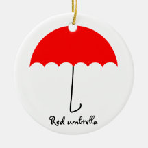 Roter Regenschirm