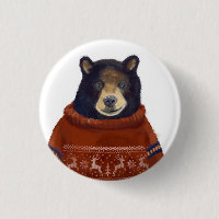 Roter Ren-Strickjacke-Bär