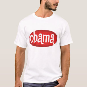 Roter Retro Obama-T - Shirt