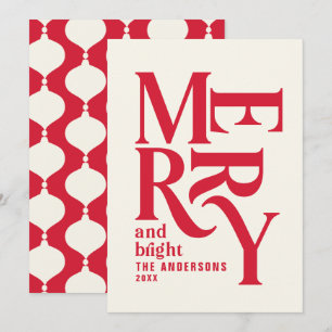 Roter Retro Vintag fröhliche Chritsmas Ankündigung