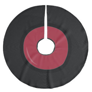 Roter Retro Vinyl Record Disk Tree Rock Polyester Weihnachtsbaumdecke