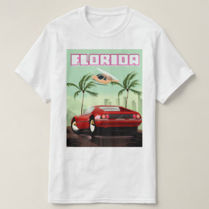 Roter Retrosportwagen T-Shirt