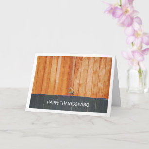 Roter Robin auf Zaun Karte