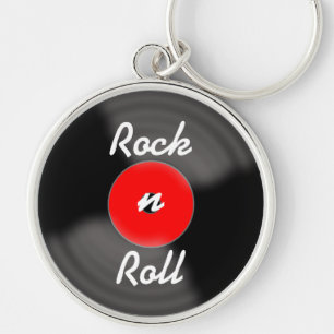 Roter Rock N Roll Schallplatten-Schlüsselanhänger Schlüsselanhänger