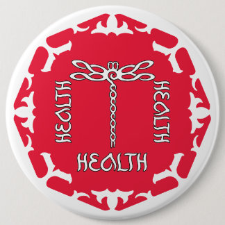Roter Root-Chakra "Gesundheit" Libelle weißer Hint Button