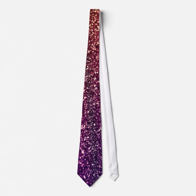 Roter rosa und lila Schein-Diva-Glitzer-Entwurf Krawatte (Vorderseite)