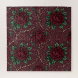 Roter Rosen-Dorn-Kranzmuster