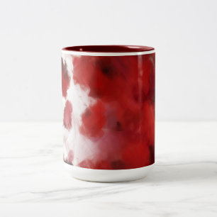 Roter Rosenblüten-Malerei-Kunst - Tasse