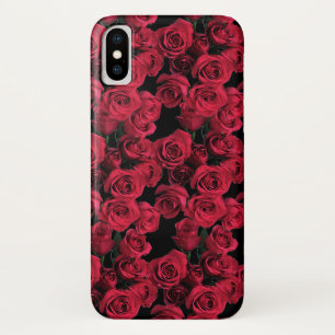 Roter Rosengarten Blumen Floral iPhone X Hülle