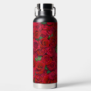 Roter Rosengarten Florales Nahtloses Romantisches Trinkflasche