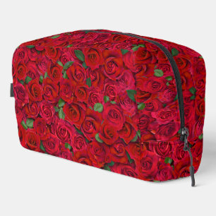 Roter Rosengarten Florales Nahtloses Romantisches Waschbeutel