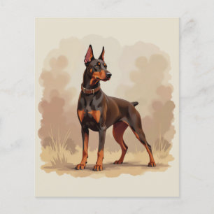 Roter Rostbrauner Dobermann Pinscher Hund