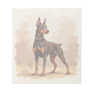 Roter Rostbrauner Dobermann Pinscher Hund Notizblock