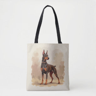 Roter Rostbrauner Dobermann Pinscher Hund Tasche