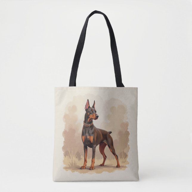 Roter Rostbrauner Dobermann Pinscher Hund Tasche (Vorderseite)
