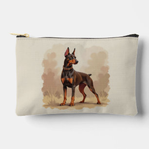 Roter Rostbrauner Dobermann Pinscher Hund Zubehörtasche