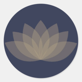 Roter Rot-Lotus-Blume Runder Aufkleber