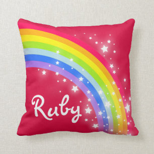 Roter Roter Himmelsmädchen individuelle Name Kissen