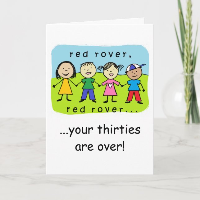 Roter Rover, 40. Geburtstagskarte Karte (Vorderseite)