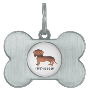 Roter Sable glatthaariger Dachshund Hund & Telefon Tiermarke