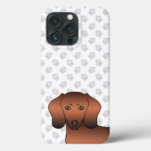 Roter Sable glatthaariger Dackelkopf mit Pfoten Case-Mate iPhone Hülle