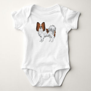 Roter Sable-Papillon Glücklicher Kleiner Spielzeig Baby Strampler